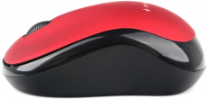 Мышь беспроводная Gembird MUSW-270 (optical, 1000dpi, 2xAAA, soft-touch, black-red)