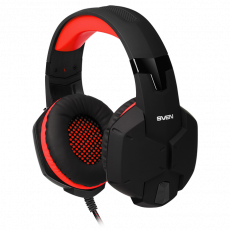 Наушники Sven AP-G988MV (полноразмерные закрытые, с микрофоном, регулятор, 2.2m, игровые, black-red)