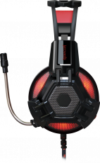 Наушники Redragon LESTER (полноразмерные закрытые, c микрофоном, игровые, 2.2m, black-red)