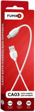 Кабель USB 2.0 Am - micro USB 1.0m (FCA03-03, 2.4A, быстрая зарядка, white) FUMIKO