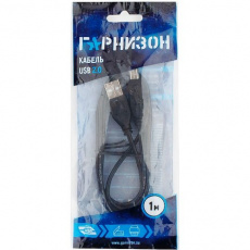 Кабель USB 2.0 Am - micro USB 1.0m (GCC-mUSB2-AMBM-1M, black) Гарнизон