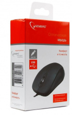 Мышь Gembird MOP-100 (USB, optical, 1000dpi, 1.5m, black)