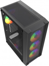Корпус Powercase Mistral EA19 (CMAEA19-A4) (без БП, ATX, USB3.0, 4x ARGB Fan, black)