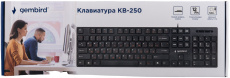 Клавиатура Gembird KB-250 (USB, мультимедийная, 1.8m, black)
