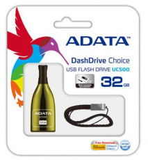 Флеш накопитель USB 2.0 32Gb A-Data UC500, Золотой