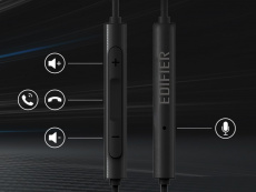 Наушники Edifier P205 (затычки, для мобильных устройств, с микрофоном, регулятор, 1.2m, black)