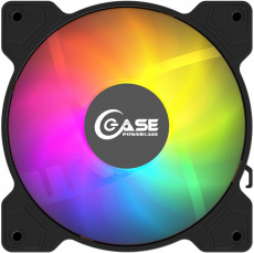 Вентилятор Powercase (M2) ARGB (120x120x25mm, Hydro, 800-1500rpm, 30dBa, 4pin, PWM, ARGB, black-white) OEM