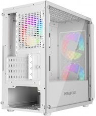 Корпус Powercase Mistral Micro A3W ARGB (CMMAW-A3) (без БП, mATX, USB3.0, 3x ARGB Fan, white)