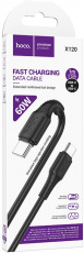 Кабель USB 2.0 Type-C - Type-C 1.0m (X120 Beneficio, 3A, 60W, быстрая зарядка, black) hoco