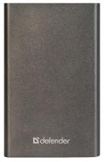 Внешний аккумулятор Defender ExtraLife 4000 B (литий-полимерный, 4000mAh, USB 2.1A, вход 1.5A, металлический, black)