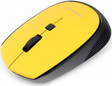 Мышь беспроводная Гарнизон GMW-550-1 (optical, 1600dpi, AA, soft-touch, black-yellow)
