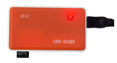 Карт-ридер PC Pet 24-in-1 (CR-211ROG, SDHC, microSD, M2, MS, MMC, CF, xD, Rubber-Orange, USB 2.0)