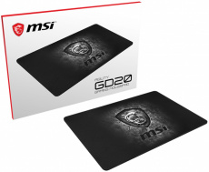 Коврик для мыши MSI Agility (GD20, тканевый на резиновой основе, игровой, чёрный, 320x220x5mm)