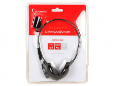 Наушники Gembird MHS-872 (накладные закрытые, с микрофоном, регулятор, 1.8m, grey)