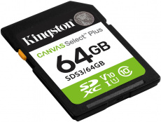 Карта памяти SDXC Card 64Gb Kingston (SDS3/64GB, Class 10, UHS-I, 100MB/s)