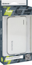 Внешний аккумулятор Defender Tesla 5000 (литий-полимерный, 5000mAh, USB - 2.1A, вход 1.5А, white)