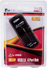 USB 2.0 HUB L-PRO #1134 (4 порта, black)