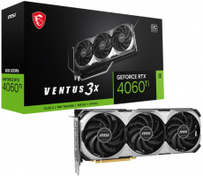 Видеокарта MSI GF RTX4060Ti OC 8Gb (4060 Ti VENTUS 3X E 8G OC, 128bit, GDDR6, HDMI+3xDP) RTL