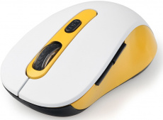 Мышь беспроводная Gembird MUSW-221 (optical, 1600dpi, AA, white-yellow)
