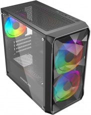 Корпус Powercase Mistral Micro A3B ARGB (CMMAB-A3) (без БП, mATX, USB3.0, 3x ARGB Fan, black)