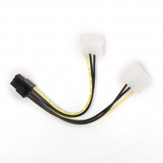 Переходник питания для видеокарты PCI-Express 6pin (CC-PSU-6, 0.15m, от 2х разъёмов Molex (IDE) блока питания) Cablexpert