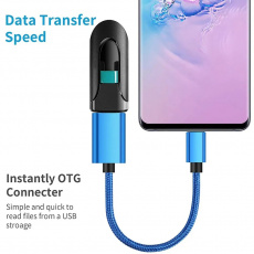 Кабель-переходник USB-OTG (Type-C (m) / USB (f), 0.15m, black)