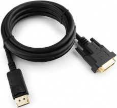 Кабель DisplayPort (m) - DVI (m) 1.8m (CC-DPM-DVIM-6, с позолоченными контактами, экранированный, black) Cablexpert