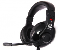 Наушники ZALMAN ZM-HPS200 (полноразмерные закрытые, с микрофоном, 2m, black)