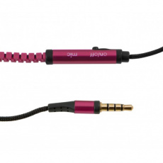 Наушники Defender ZigZag (затычки, для мобильных устройств, с микрофоном, 1.1m, pink)