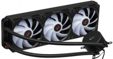 Водяное охлаждение ARDOR GAMING Frostwave 360 SC V2 (1150/1151/1155/1156/1200/1700/1851/2011/AM4/AM5, Радиатор: Al, Водоблок: Cu, 3 вентилятора: Hydro, 120mm, 800-1800rpm, 33dBa, 4pin, PWM, ARGB LED, Помпа: 2500rpm, 30dBa, 3pin, 300W, black) RTL