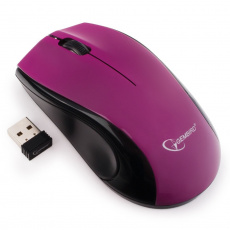 Мышь беспроводная Gembird MUSW-320 (optical, 1000dpi, AA, black-purple)