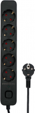 Сетевой фильтр Гарнизон 2.0 (EPS-5-B-2, 5 розеток, 2 метра, 10A, black) OEM