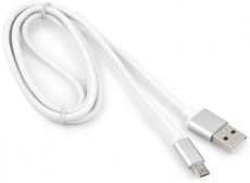 Кабель USB 2.0 Am - micro USB 1.0m (CC-S-mUSB01W-1M, серия Silver, white) Cablexpert