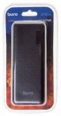 Внешний аккумулятор Buro RC-12750B (литий-ионный, 12750mAh, выход 2*USB - 1A, вход 1А, black)