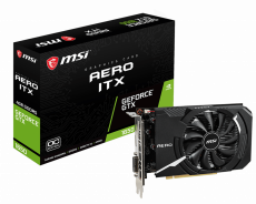Видеокарта MSI GF GTX1650 4Gb (GTX 1650 AERO ITX 4G OC, 128bit, GDDR5, HDMI+DP+DVI) RTL
