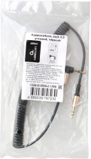 Кабель аудио 3.5mm Jack (m) - 3.5mm Jack (m) 1.8m (CCAB-02-35MMLC-1.8MB, угловой, black) Cablexpert