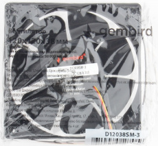 Вентилятор Gembird D12038SM-3 (120x120x38mm, sleeve, 2500rpm, 43dBa, 3pin, black) OEM