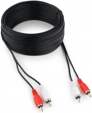 Кабель аудио 2 RCA (m)  - 2 RCA (m) 15.0m (CCA-2R2R-15M, экранированный, black) Cablexpert