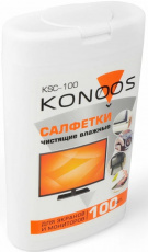 Салфетки Konoos KSC-100 (для ЖК-экранов в тубе, 100 шт.)