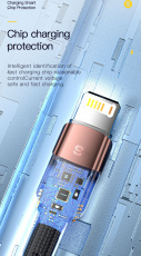 Кабель USB 2.0 Am - Lightning 0.5m (EXCL-XCB01, 2.4A, быстрая зарядка, нейлоновая оплётка, black) Essager