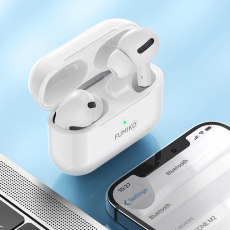 Гарнитура FUMIKO BE10 (FBE10-01, затычки, беспроводная, Bluetooth 5.1, с микрофоном, до 4 часов работы от батареи, white)