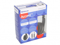 Наушники Defender Accord 185 (полноразмерные закрытые, для мобильных устройств (переходник для ПК), с микрофоном, 1.2m, black)