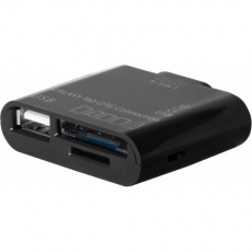 Картридер Defender (SAM-Kit, для Samsung GALAXY Tab (30pin), USB, microSD, SD, MMS, black)