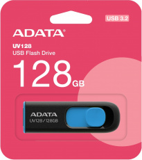 Флеш накопитель USB 3.2 128Gb ADATA UV128 (AUV128-128G-RBE, 100MB/s, black-blue)