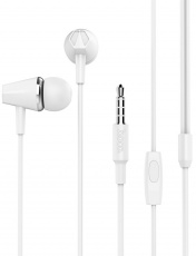 Наушники Hoco M34 (затычки, для мобильных устройств, с микрофоном, 1.2m, white)
