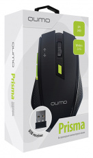 Мышь беспроводная QUMO Office Prisma M85 (optical, 2400dpi, 2xAAA, soft-touch, black)