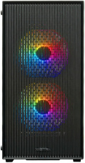 Корпус XASTRA A307M 3FRGB (без БП, mATX, USB3.0, 3x rainbow LED Fan, black)