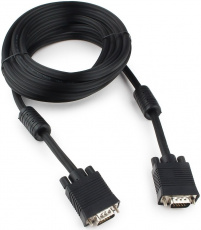Кабель SVGA Pro 15m/15m 5.0m (CC-PPVGA-5M-B, медь, соединительный, 2 ферритовых фильтра, двойное экранирование, black) Cablexpert