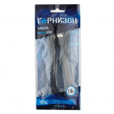 Кабель USB 2.0 Am - micro USB 1.8m (GCC-mUSB2-AMBM-1.8M, black) Гарнизон