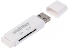 Карт-ридер Smartbuy (SBR-715-W, microSDXC, SDXC, white, USB2.0)